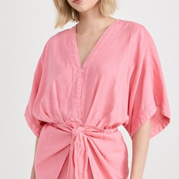 Young Fabulous & Broke Pink Willa Wrap Dress, US L - Picture 3 of 10